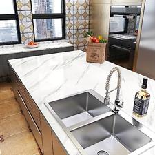 WHITE GREY MARBLE ADHESIVE PAPER