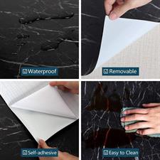 BLACK MARBLE ADHESIVE PAPER
