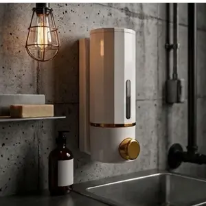 PREMIUM WHITE WALL MOUNTED SOAP DISPENSER