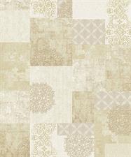 PATCHWORK TEXTURE - RAINBOW 8 WALPAPER ROLLS
