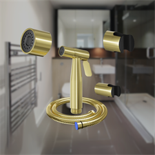 GOLDEN STAINLESS STEEL MUSLIM SHOWER SET