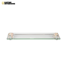 FLORAL MARBLE SILVER ALUMINUM BATHROOM ACCESSORIES SET