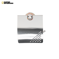 FLORAL MARBLE SILVER ALUMINUM BATHROOM ACCESSORIES SET