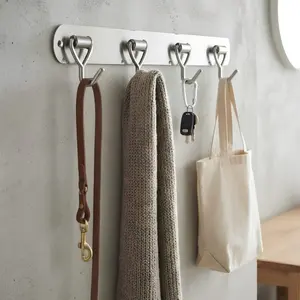 STAINLESS STEEL 4 HOOK WALL RAILS