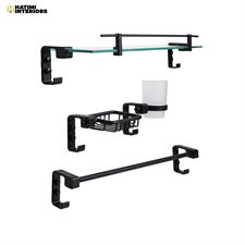 PHANTOM BLACK STYLISH BATHROOM ACCESSORIES SET