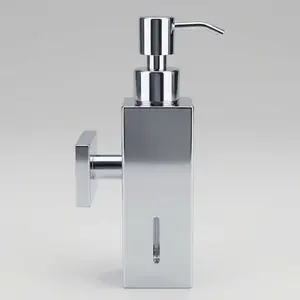 METALLIC SILVER WALL MOUNTED PUMP SOAP DISPENSER