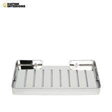 CHROME SILVER STAINLESS STEEL SOAP DISH TRAY