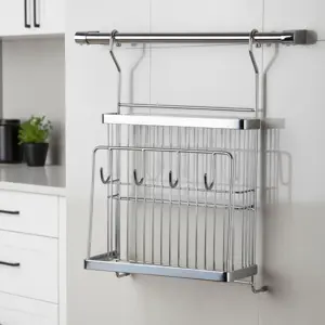 MULTIPURPOSE STAINLESS STEEL CHOPPING BOARD HOLDER