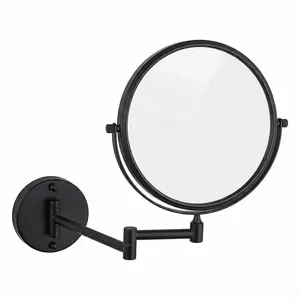 BLACK DUAL-SIDED WALL-MOUNTED EXTENDABLE MIRROR