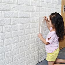 WHITE TEXTURED BRICK FOAMIC SHEET