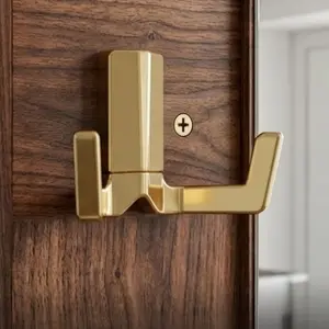 GOLD DOUBLE HOOK WALL HANGER
