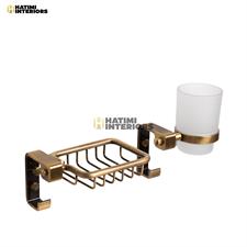 VINTAGE GOLD STYLISH BATHROOM ACCESSORIES SET
