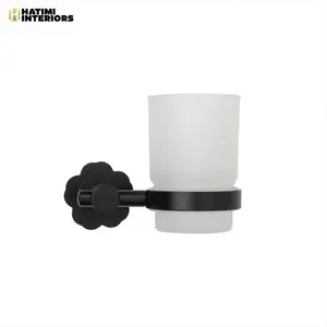 MATTE BLACK ALUMINUM BATHROOM ACCESSORIES SET