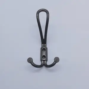 PREMIUM DARK METALLIC VINTAGE HEAVY DUTY TRIPLE WALL MOUNTED COAT AND HAT HOOK