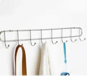 IRON WALL-MOUNTED KHUTTI | 8-HOOK CLOTH HANGER