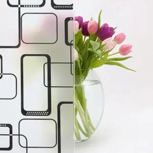 BLACK FROSTED FRAMES — GLASS ADHESIVE PAPER