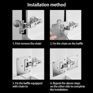 PREMIUM STAINLESS STEEL CABINET HINGE REPAIR PLATE KIT