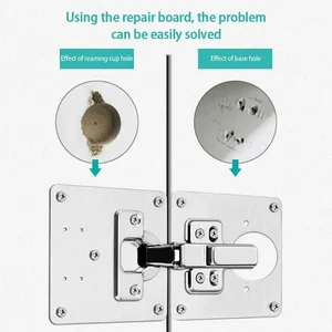 PREMIUM STAINLESS STEEL CABINET HINGE REPAIR PLATE KIT