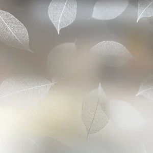 FROSTED LEAF PRINT — GLASS ADHESIVE PAPER