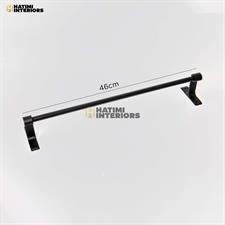 BLACK ALUMINUM TOWEL ROD