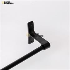 BLACK ALUMINUM TOWEL ROD