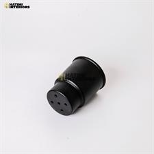 BLACK ALUMINUM BRUSH HOLDER