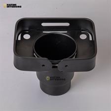 BLACK ALUMINUM BRUSH HOLDER