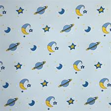 MINI GALAXY BLUE BACKGROUND ROLLER BLIND - PER SQ FEET