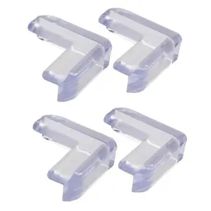 4 PIECE ANTI SLIP RUBBER TABLE CORNER PROTECTOR – BABY SAFETY EDGE GUARD FOR FURNITURE, TABLE & BED CORNERS