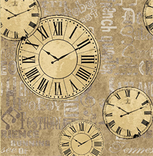 CLOCKWORK COLLAGE - CROWN WALLPAPER ROLLS
