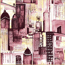 CITYSCAPE SKETCH - CROWN WALLPAPER ROLLS