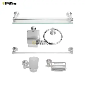 PREMIUM ALUMINUM SCRATCHLESS BATHROOM ACCESSORIES SET