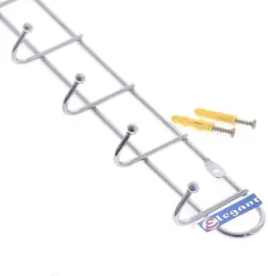 IRON WALL-MOUNTED KHUTTI | 8-HOOK CLOTH HANGER