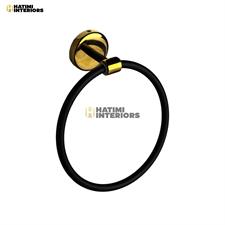PREMIUM GOLDEN AND BLACK BATHROOM ACCESSORIES SET
