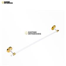 PREMIUM GOLDEN AND WHITE BATHROOM ACCESSORIES SET