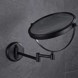 BLACK DUAL-SIDED WALL-MOUNTED EXTENDABLE MIRROR