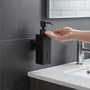 MATTE BLACK WALL MOUNTED PUMP SOAP DISPENSER