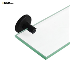 PREMIUM MATTE BLACK GLASS SHELF