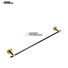 PREMIUM GOLDEN AND BLACK BATHROOM ACCESSORIES SET