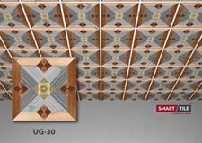 UG 30 - FALSE CEILING GYPSUM TILES WITH FITTING ACCESSORIES - PER SQ FT