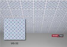 UG 32 - FALSE CEILING GYPSUM TILES WITH FITTING ACCESSORIES - PER SQ FT