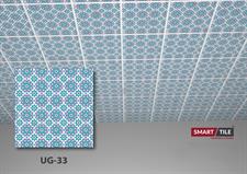UG 33 - FALSE CEILING GYPSUM TILES WITH FITTING ACCESSORIES - PER SQ FT