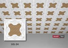 UG 34 - FALSE CEILING GYPSUM TILES WITH FITTING ACCESSORIES - PER SQ FT