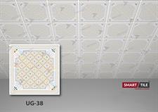 UG 38 - FALSE CEILING GYPSUM TILES WITH FITTING ACCESSORIES - PER SQ FT