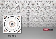UG 40-3 - FALSE CEILING GYPSUM TILES WITH FITTING ACCESSORIES - PER SQ FT