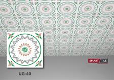 UG 40 - FALSE CEILING GYPSUM TILES WITH FITTING ACCESSORIES - PER SQ FT