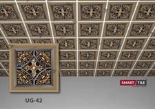 UG 42 - FALSE CEILING GYPSUM TILES WITH FITTING ACCESSORIES - PER SQ FT