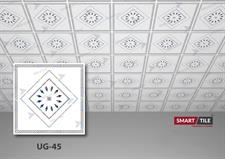 UG 45 - FALSE CEILING GYPSUM TILES WITH FITTING ACCESSORIES - PER SQ FT