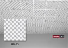 UG 53 - FALSE CEILING GYPSUM TILES WITH FITTING ACCESSORIES - PER SQ FT