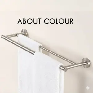 SILVER DOUBLE TOWEL ROD